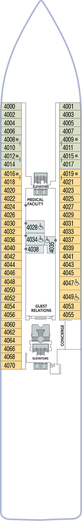 Azamara Quest Deck Four deck plan