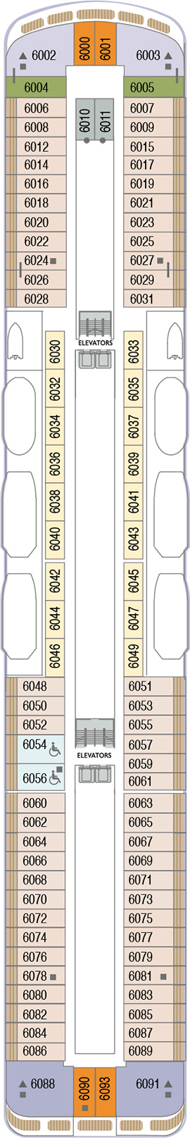Azamara Quest Deck Six deck plan