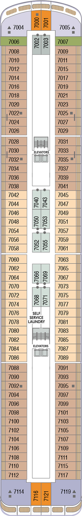 Azamara Quest Deck Seven deck plan