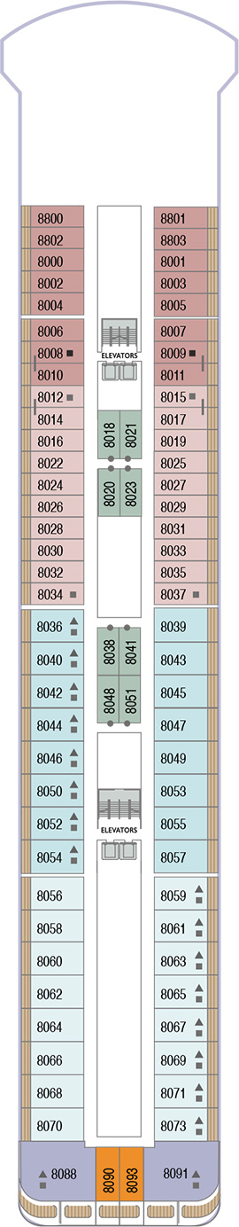 Azamara Quest Deck Eight deck plan