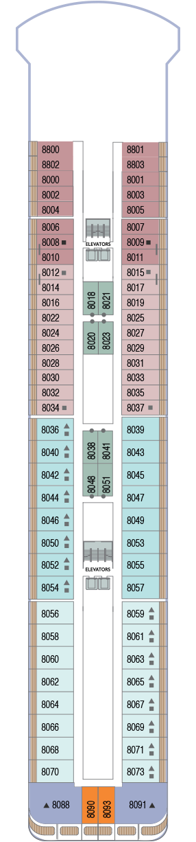 Azamara Pursuit Deck 8 deck plan