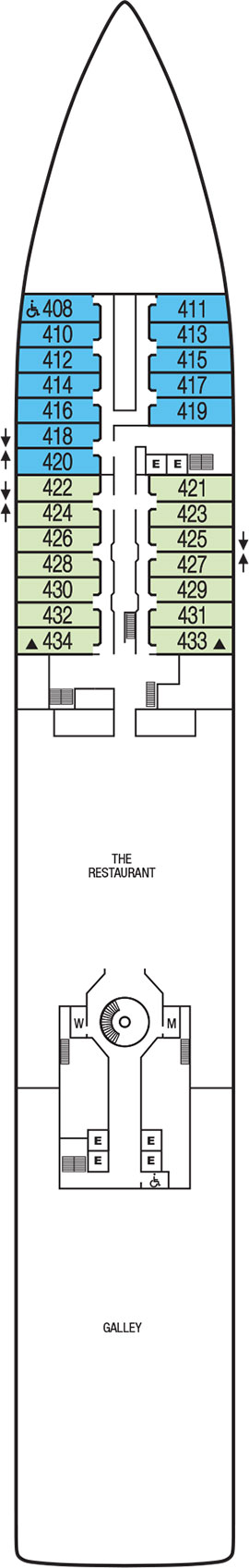 Seabourn Sojourn Deck 4 deck plan