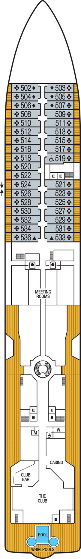 Seabourn Quest Deck 5 deck plan