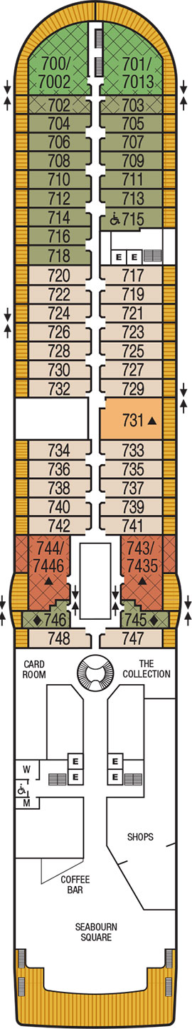 Seabourn Quest Deck 7 deck plan