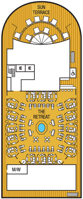 Seabourn Encore Deck 12 deck plan