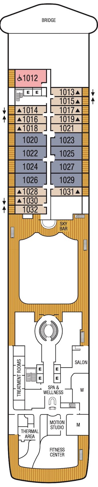 Seabourn Encore Deck 10 deck plan