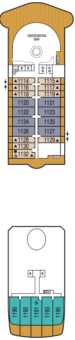 Seabourn Encore Deck 11 deck plan