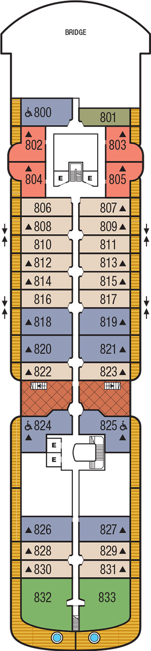 Seabourn Venture Deck 8 deck plan