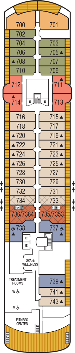 Seabourn Pursuit Deck 7 deck plan