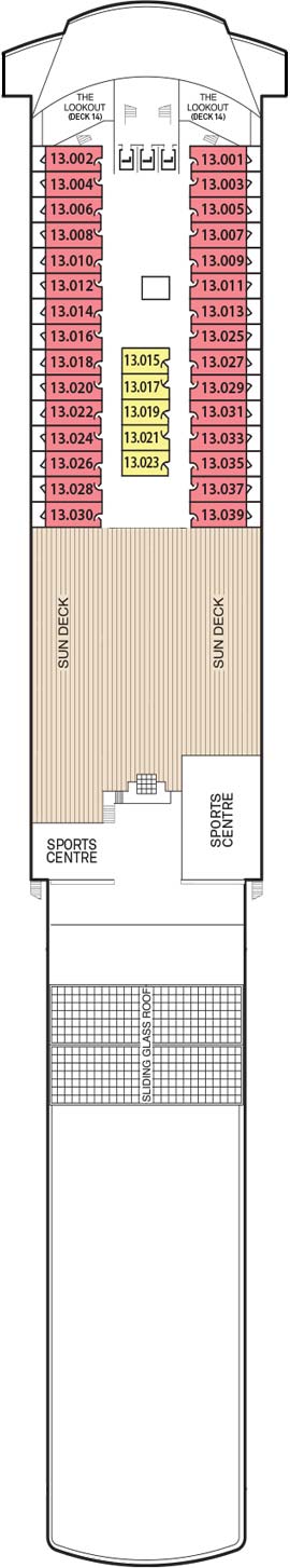 Queen Mary 2 Thirteen deck plan