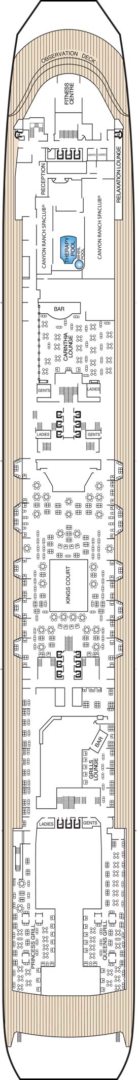 Queen Mary 2 Seven deck plan