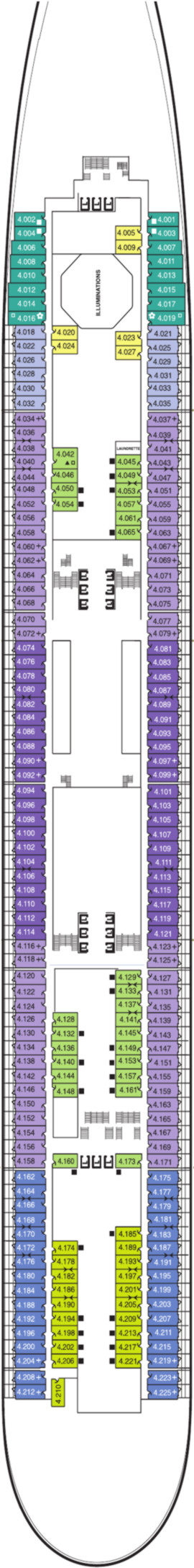 Queen Mary 2 Four deck plan