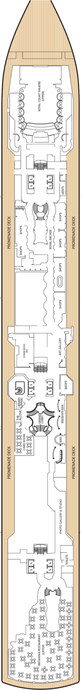 Queen Elizabeth Three deck plan