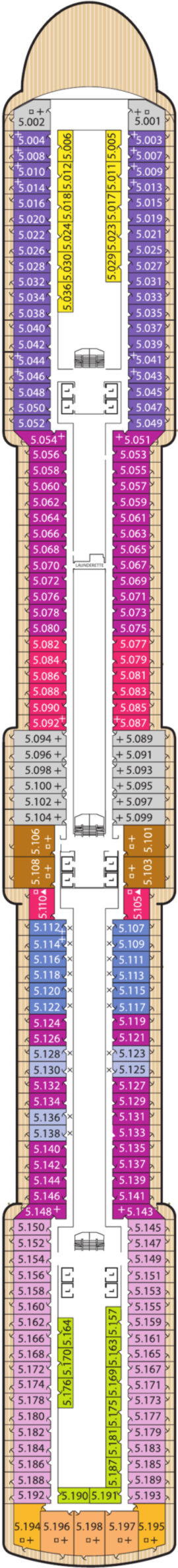 Queen Elizabeth Five deck plan