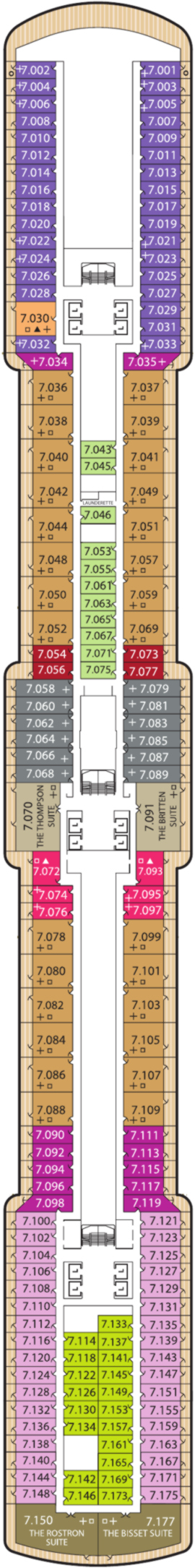 Queen Elizabeth Seven deck plan