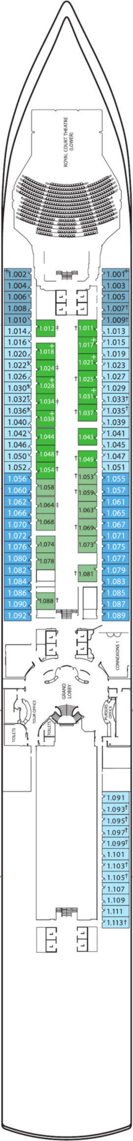 Queen Victoria One deck plan
