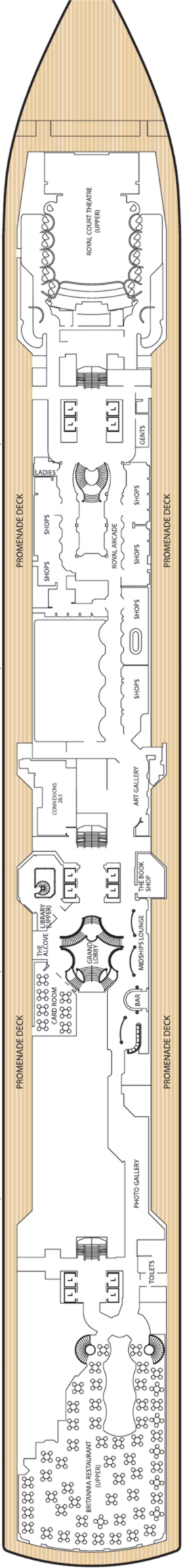 Queen Victoria Three deck plan