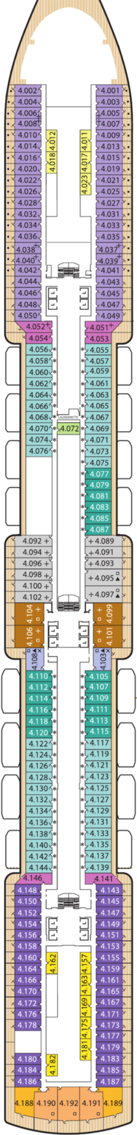 Queen Victoria Four deck plan