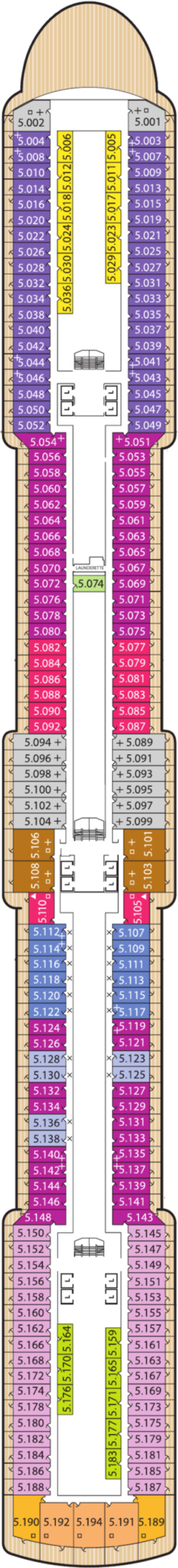 Queen Victoria Five deck plan