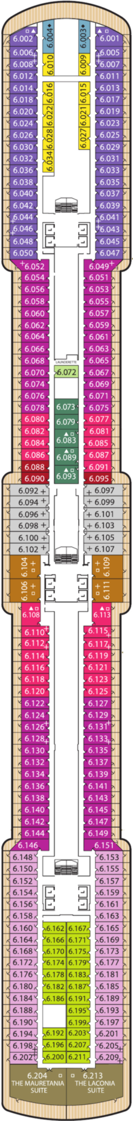 Queen Victoria Six deck plan