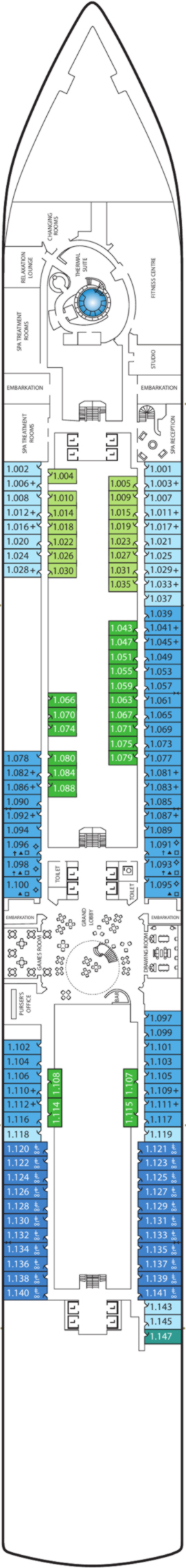 Queen Anne Deck 1 deck plan