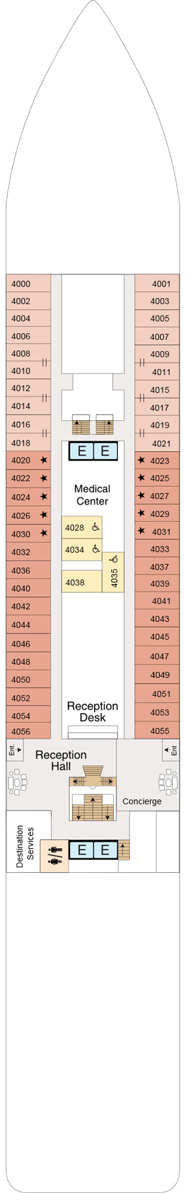 Oceania Insignia Deck Four deck plan