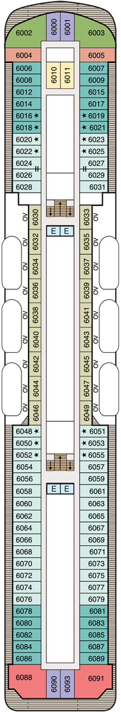 Oceania Insignia Deck Six deck plan