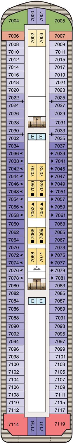 Oceania Insignia Deck Seven deck plan