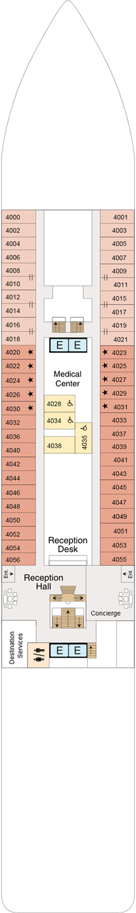 Oceania Nautica Deck Four deck plan