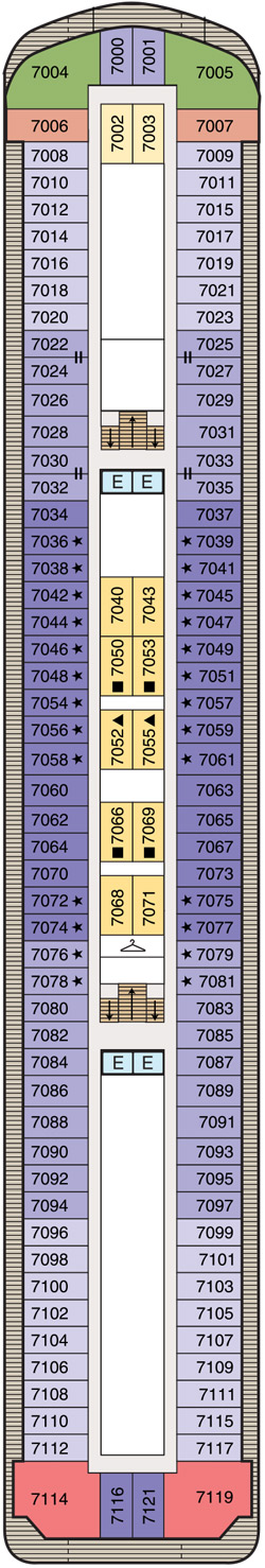 Oceania Nautica Deck Seven deck plan