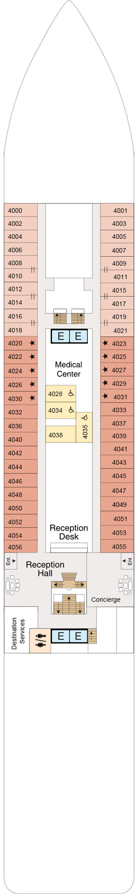 Oceania Regatta Deck Four deck plan