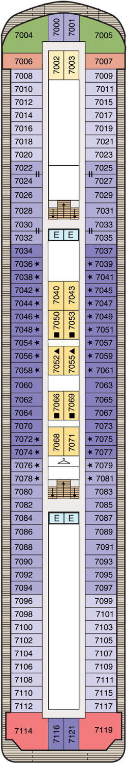 Oceania Regatta Deck Seven deck plan