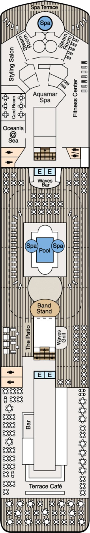 Oceania Regatta Deck Nine deck plan