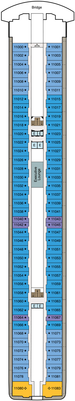 Oceania Marina Deck 11 deck plan