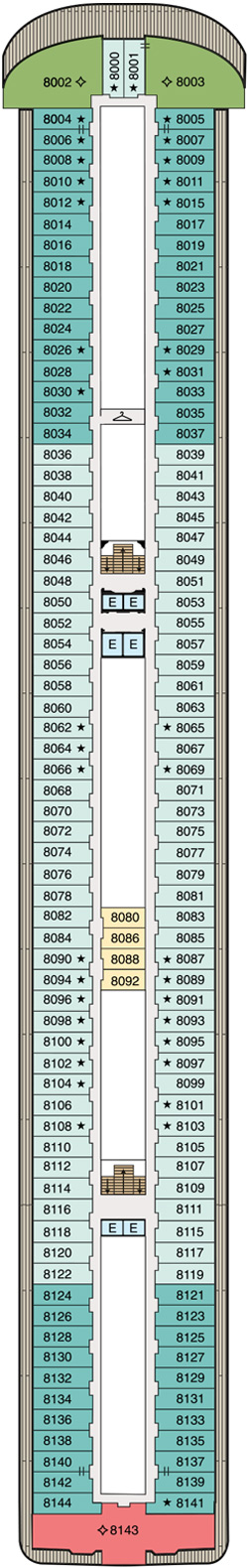 Oceania Marina Deck 8 deck plan