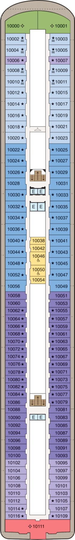 Oceania Marina Deck 10 deck plan