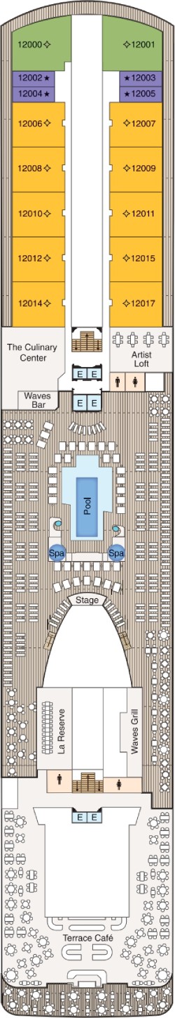 Oceania Marina Deck 12 deck plan