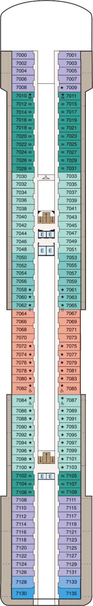 Oceania Marina Deck 7 deck plan