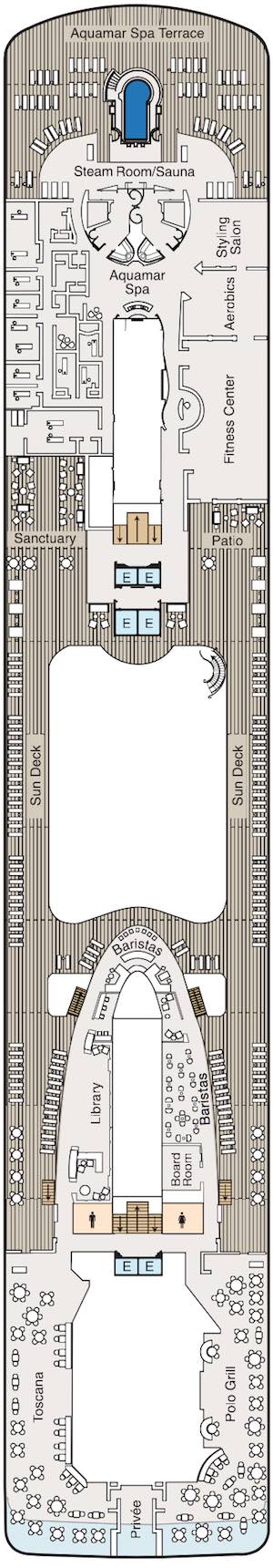 Oceania Riviera Deck 14 deck plan