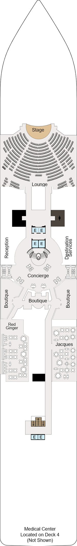 Oceania Riviera Deck 5 deck plan