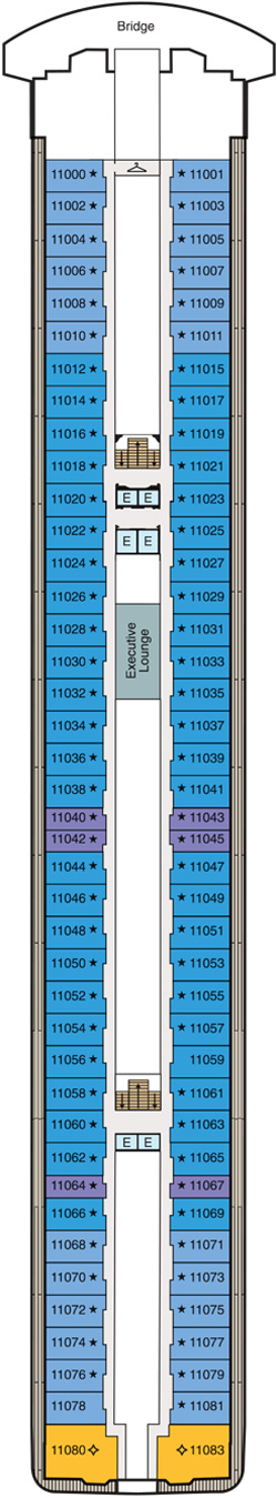 Oceania Riviera Deck 11 deck plan