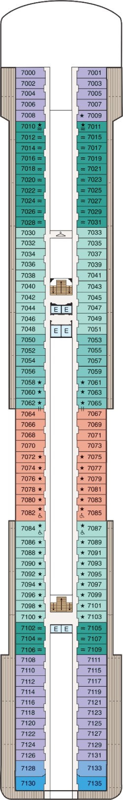 Oceania Riviera Deck 7 deck plan