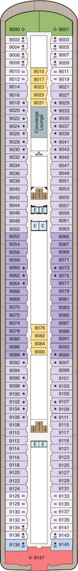 Oceania Riviera Deck 9 deck plan