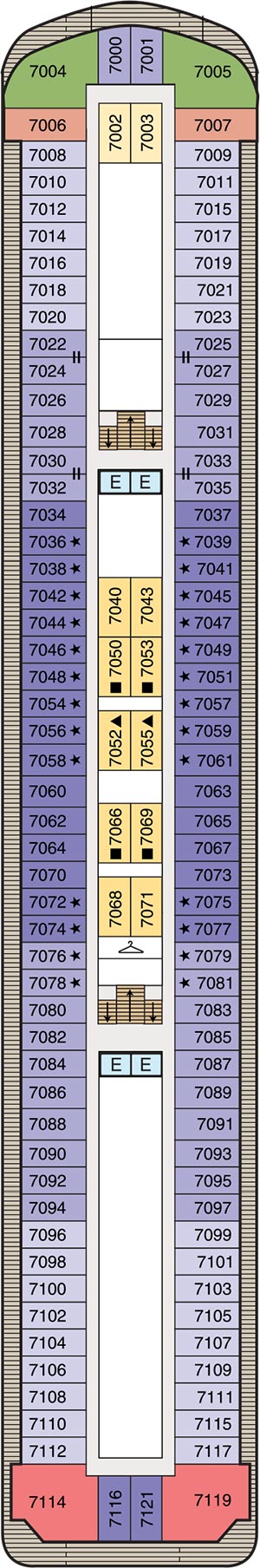 Oceania Sirena Deck 7 deck plan
