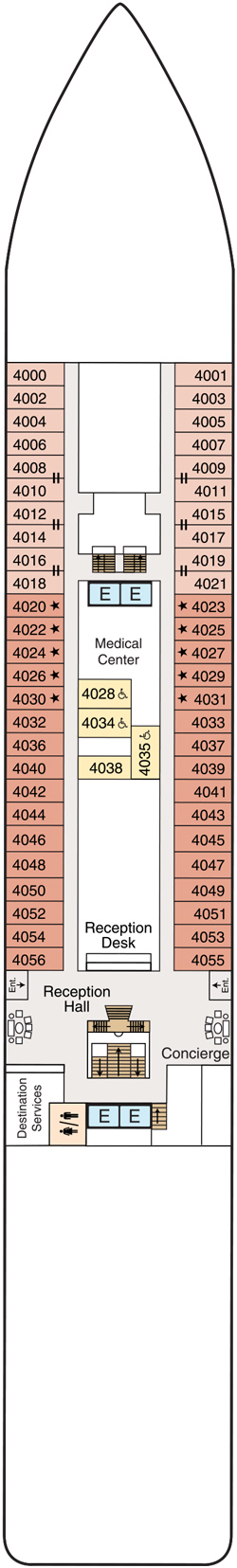 Oceania Sirena Deck 4 deck plan