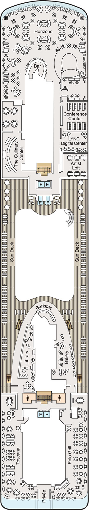 Oceania Vista Deck 14 deck plan