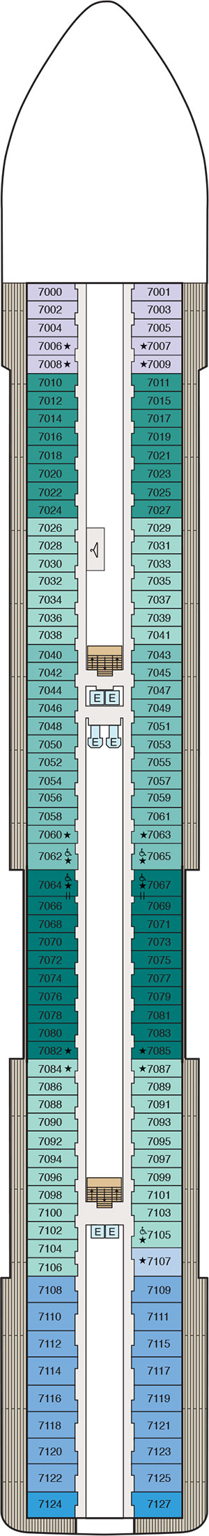 Oceania Vista Deck 7 deck plan