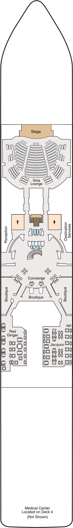 Oceania Vista Deck 5 deck plan