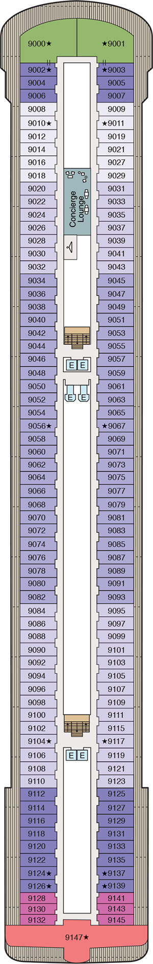 Oceania Vista Deck 9 deck plan