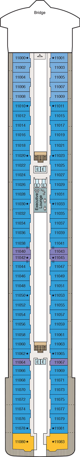 Oceania Allura Deck 11 deck plan